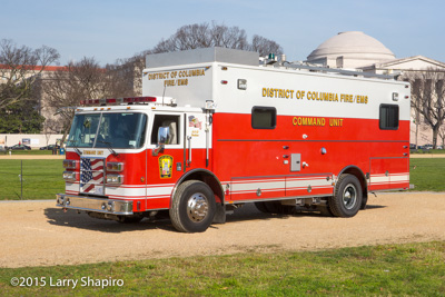 DCFD Washington DC Fire Department fire trucks and apparatus Pierce Dash command post DCFD Emergency command post Larry Shapiro photographer shapirophotography.net